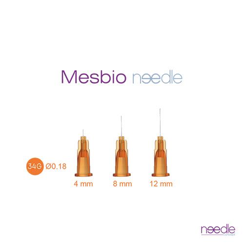 Mesbio Needle, Intradermale + subkutane Mirkonadel, 34G 12mm, 100 Stück