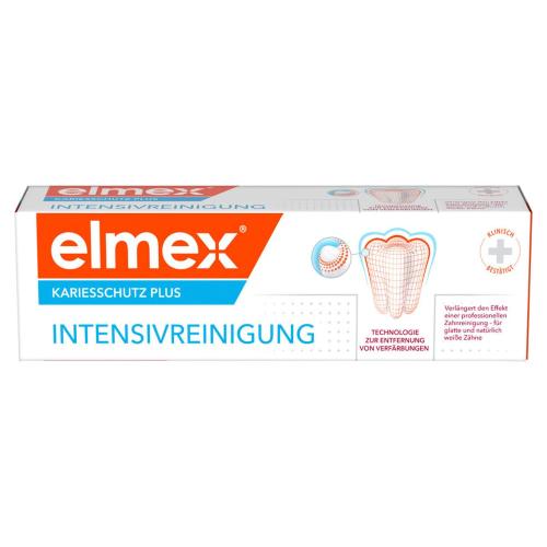 elmex® INTENSIVREINIGUNG Zahnpasta, Packung 12 x 50 ml