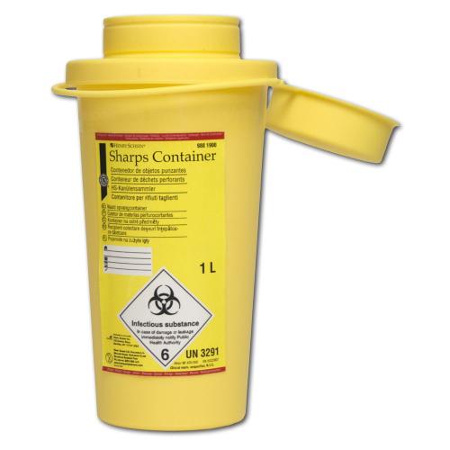 HS Entsorgungsbox, rund, 1 Liter, Ø 8,6 cm, H 25,6 cm, 1 Stück