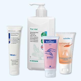 Henry Schein | hautpflege, händepflege, handcreme, handlotion, hautcreme, hautlotion, baktolan balm, baktolan balm pure, baktolan lotion, baktolan protect, esemtan skin lotion, hartmann, schülke, sensiva dry skin balm, trockene und beanspruchte haut, vaseline, trixo lind